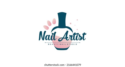 Nail Vector Icon Logo Design Modern Stock Vector (Royalty Free ...