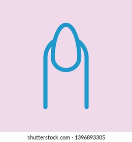 Nail vector icon, manicure icon