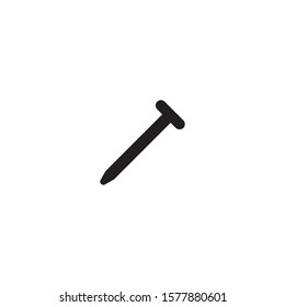 nail vector icon on white background