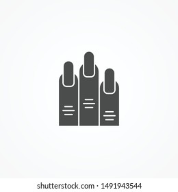 Nail vector icon sign symbol