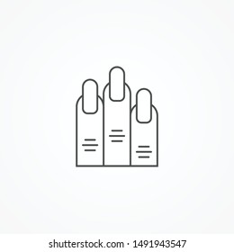 Nail vector icon sign symbol
