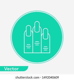 Nail vector icon sign symbol