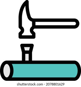 nail vector illustration isolated on a transparent background . colour vector icons for concept or web graphics.
