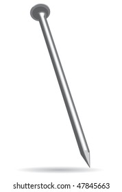 Nail. Vector illustration isolated on white background.