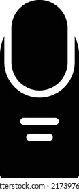 ilustración del vector de uñas en un fondo transparente. Símbolos de calidad superior. Iconos vectoriales de glifos para diseño de conceptos y gráficos. 
