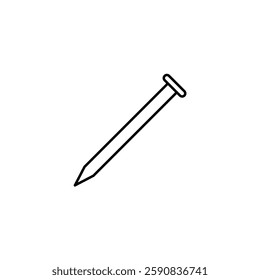 Nail vector line icon icons design