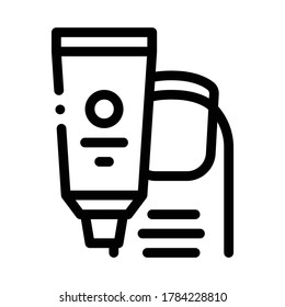 nail water percent icon vector. nail water percent sign. isolated contour symbol illustration