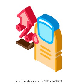 vector de icono de porcentaje de agua de uñas. signo de porcentaje de agua de uñas isométricas. ilustración de símbolo aislado de color