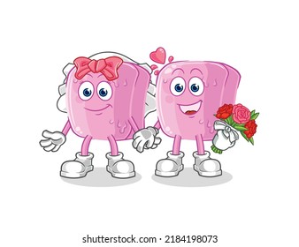 the nail wedding cartoon. cartoon mascot vector