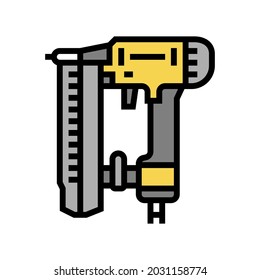 vector de icono de color de herramienta de nailer. signo de herramienta de nailer. ilustración de símbolo aislado