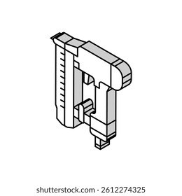 nailer tool isometric icon vector. nailer tool sign. isolated symbol illustration