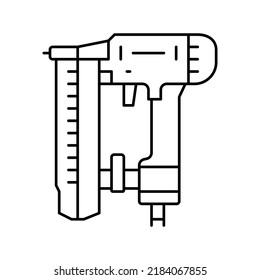 nailer tool line icon vector. nailer tool sign. isolated contour symbol black illustration