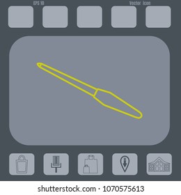 nailfile line vector icon on a gray cine-film backround. Flat design style