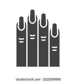 Nailpolish on Hand icon vector image. Can also be used for Clothes and Accessories. Suitable for mobile apps, web apps and print media.