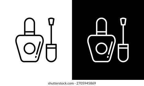 Diseño de conjunto de iconos de esmalte de uñas