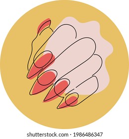 nails art one line 01