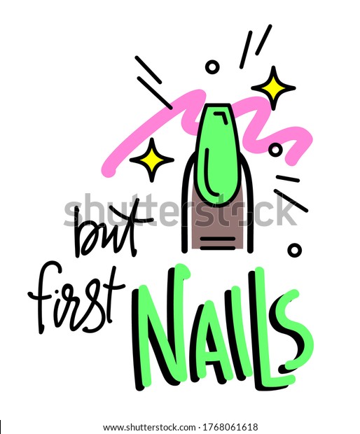 Nails Art Studio Nail Artist Emblem Stock Vector (Royalty Free) 1768061618