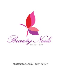 Nails Beauty Spa logo template