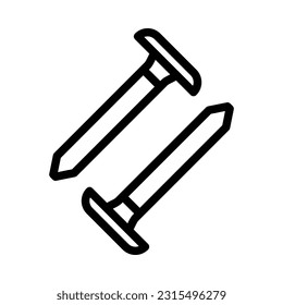 Nails, Construction Flat Icon Logo Illustration. Construction Icon-set. Suitable For Web Design, Logo, App.