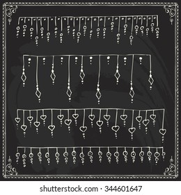 nails drawn vector straight outline series and design part in happy new year and merry xmas fancy on blackboard background laughing makeup straight classical tree white holiday nails star union hand p