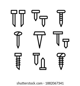 Nägel-Symbol oder Logo einzeln auf Zeichen, Vektorgrafik - Kollektion von hochwertigen Vektorsymbol in schwarzem Stil
