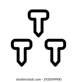 Nails icon or logo isolated sign symbol vector illustration - high quality black style vector icons
