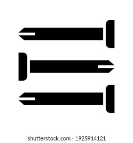Nägel-Symbol oder Logo einzeln auf Zeichen, Vektorgrafik - hochwertige Vektorsymbole in schwarzem Stil
