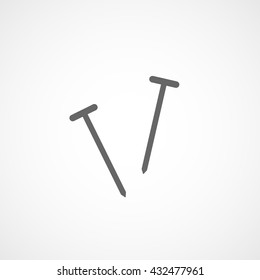 Nails Icon On White Background