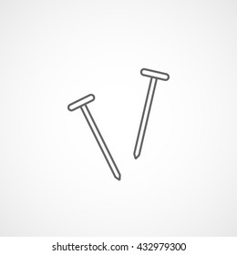 Nails Icon On White Background