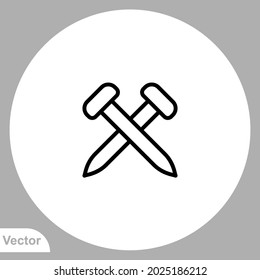 Nails icon sign vector,Symbol, logo illustration for web and mobile