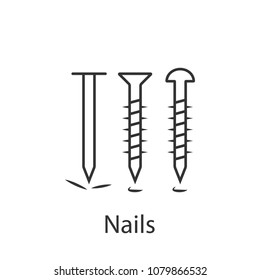 Nails icon icon. Simple element illustration. Nails icon symbol design from Construction collection set. Can be used in web and mobile on white background