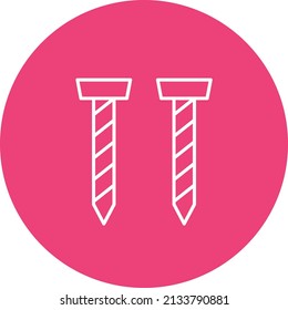 Nails line circle icon vector image. Can also be used for web apps, mobile apps and print media.