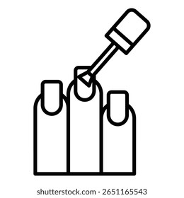 pregos ícone polonês Contorno isolado logotipo marca