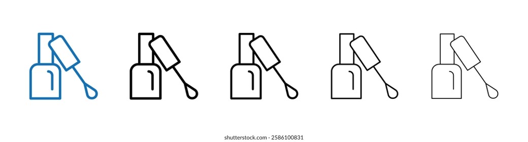 nails polish icon Outline vector logo for web ui