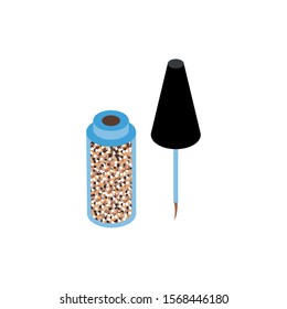nails polish makeup product isolated icon vector illustration design