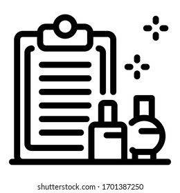 Nails schedule icon. Outline nails schedule vector icon for web design isolated on white background