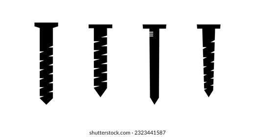 nails and screws vector illustration