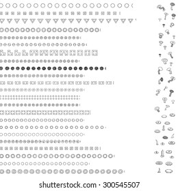 Nails seamless Hand drawn brush. Bolts and screws, button isolated on white background. Vector illustration style sketch.