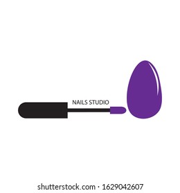 nails studio icon logo vector