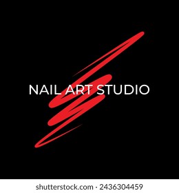 Nails Studio logo, nail art logo, Nails and spa logo, salón de uñas, plantilla de diseño de logotipo vectorial para manicura y salón de uñas, plantilla de diseño de logotipo de Nail Art studio, salón de belleza.