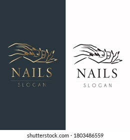 Nails vector. Elegant vector for business