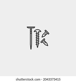 Nails vector icon illustration sign