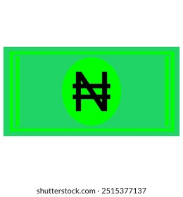 Naira Moneda Ilustrador Símbolo de Vector Signo Símbolo de moneda nigeriana