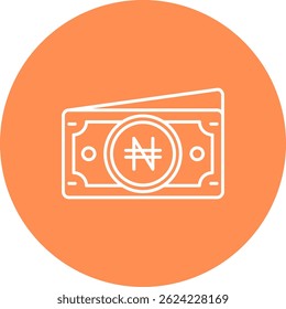 Naira Line vector Icon Design