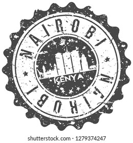 Nairobi Kenya. City Skyline. Silhouette City. Design Vector. Famous Monuments.