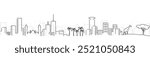 Nairobi Simple Dark Lines Skyline on White Background