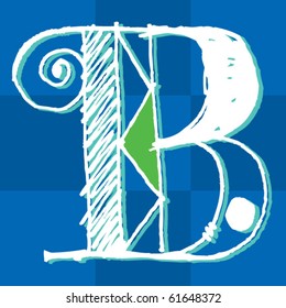 naive alphabet, doodle B