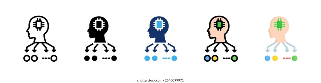 Naive Bayes Icon Collection With Multiple Styles
