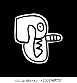 naive cute abstract shapes. Circle, oval, rectangle, curved in trendy cartoon style. Aesthetics of brutalism. Vector illustration