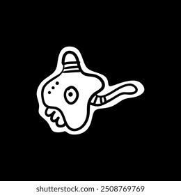 naive cute abstract shapes. Circle, oval, rectangle, curved in trendy cartoon style. Aesthetics of brutalism. Vector illustration